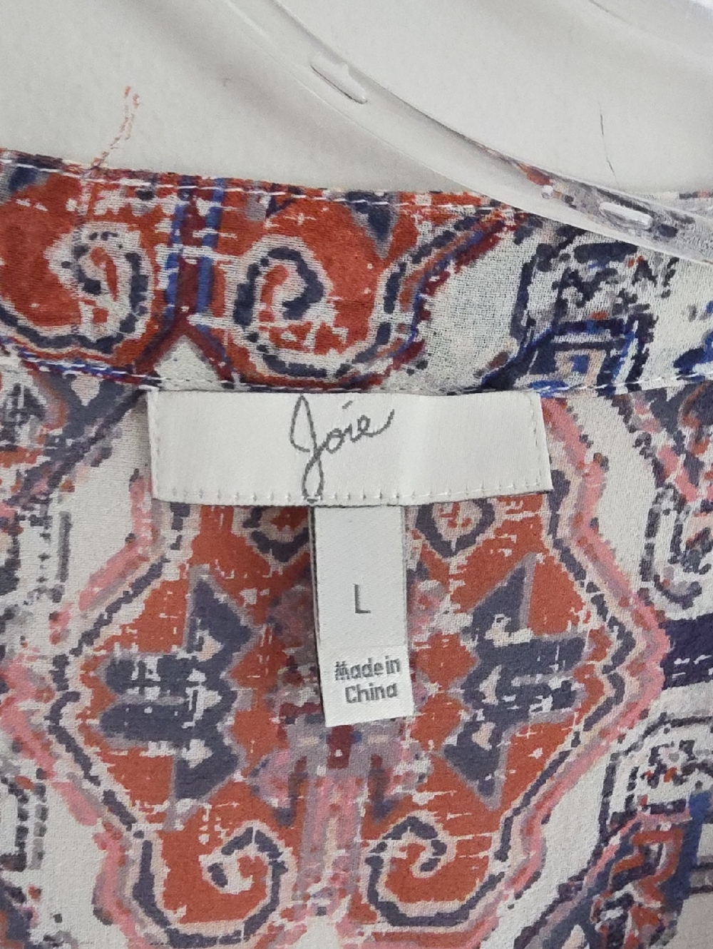 JOIE |  Women's Aceline Blouse 100% Silk Dusty Pink Size L - Picture 6 of 8